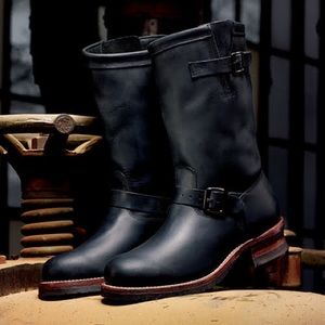 Wolverine 1000 Mile Stockton Engineer Black Horween Boots